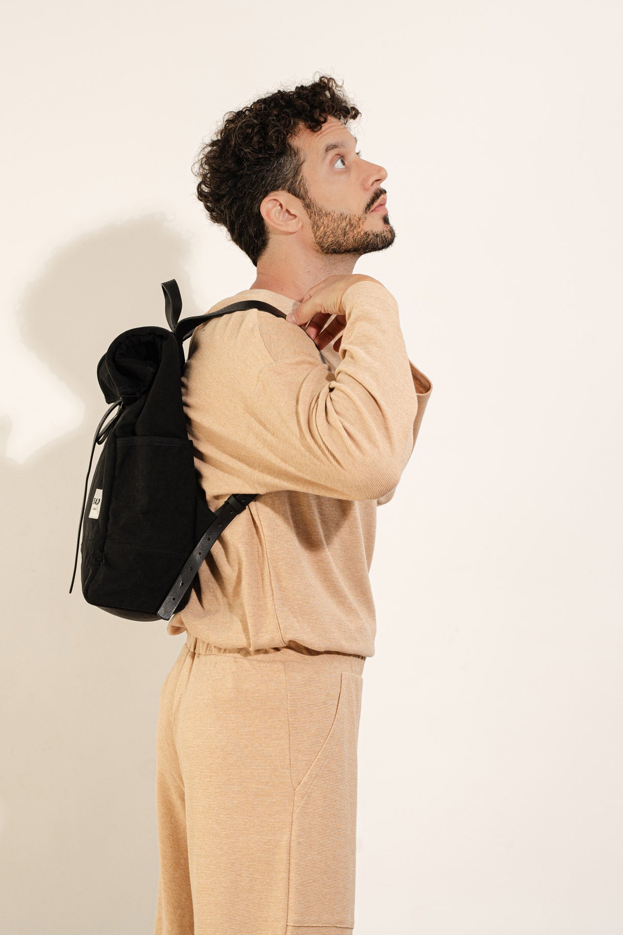 Roll-Over Rucksack, Schwarz