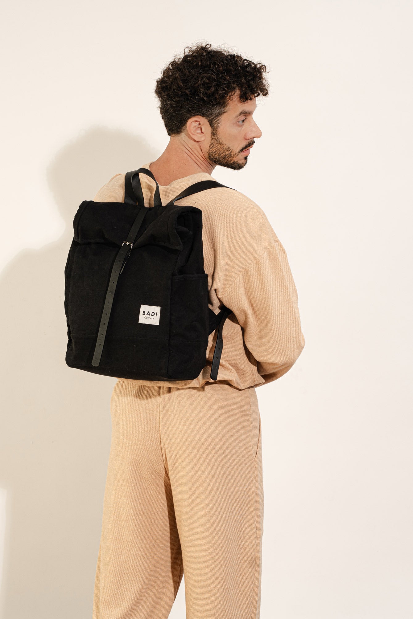 Roll-Over Rucksack, Schwarz