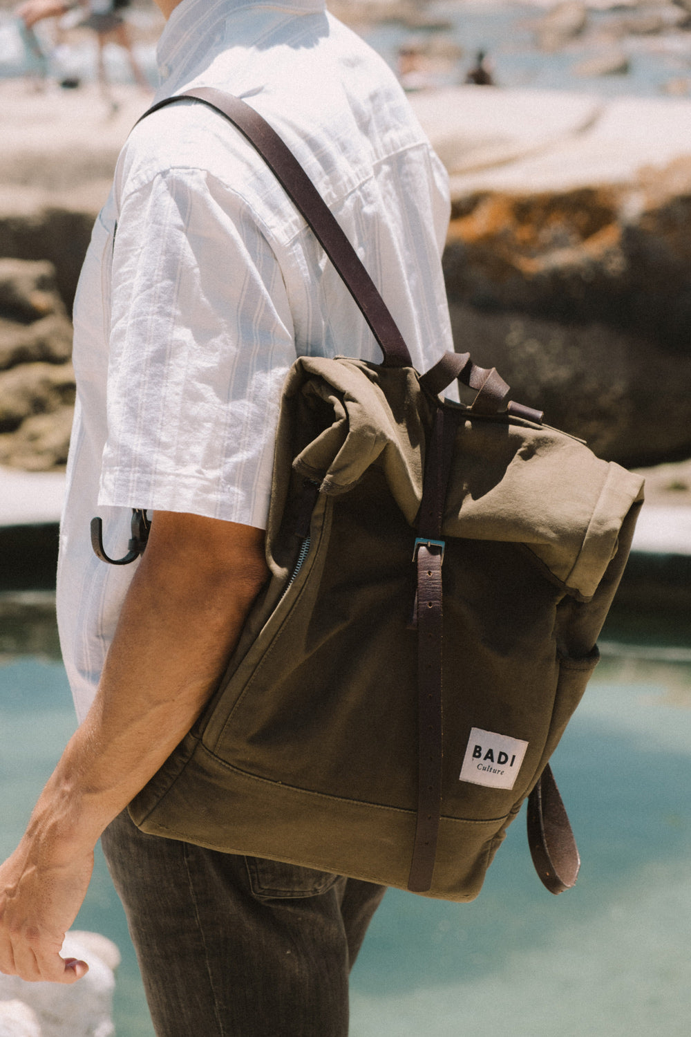 Roll-Over Rucksack, Hellblau