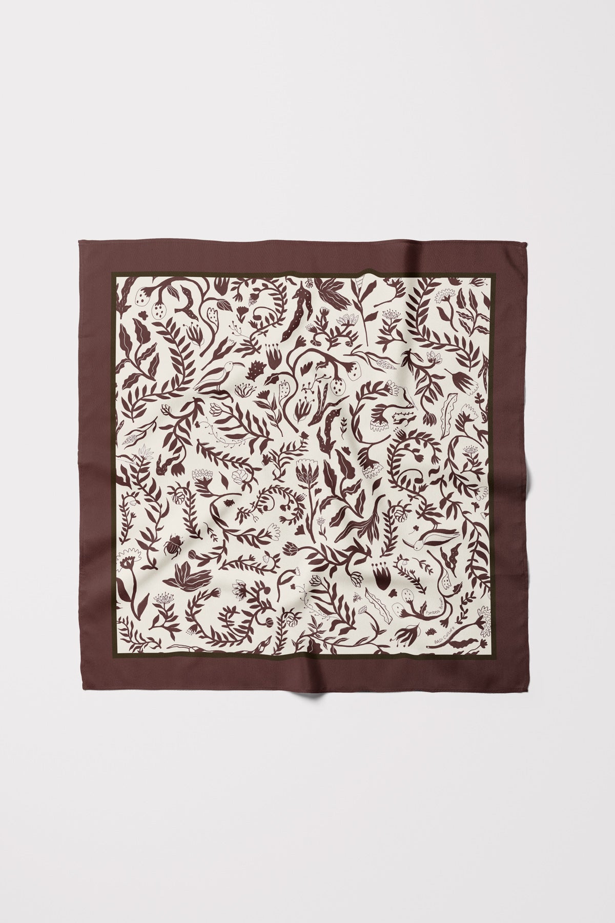 Fynbos Brown Seidenfoulard 68x68