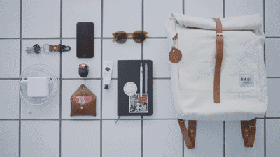 Roll-Over Rucksack, Natural