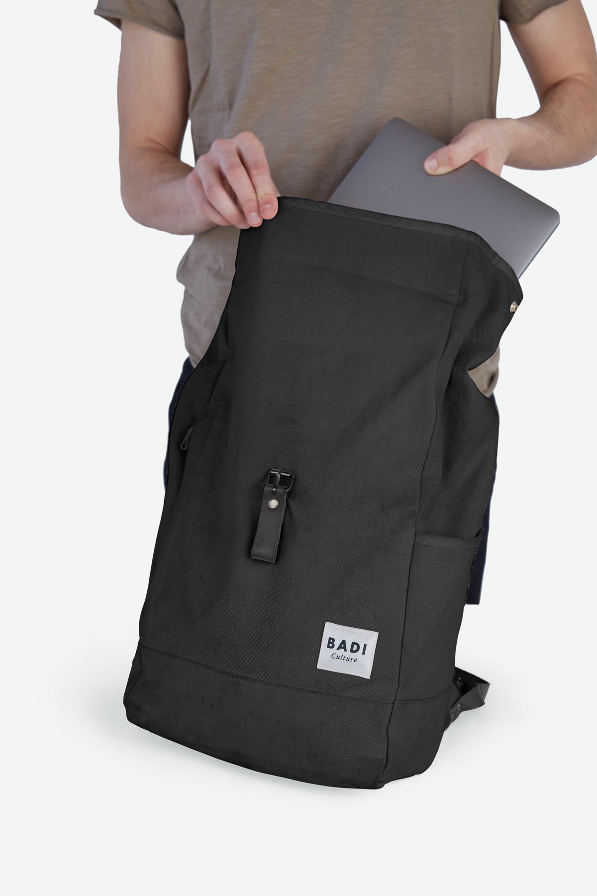 Roll-Over Rucksack, Schwarz