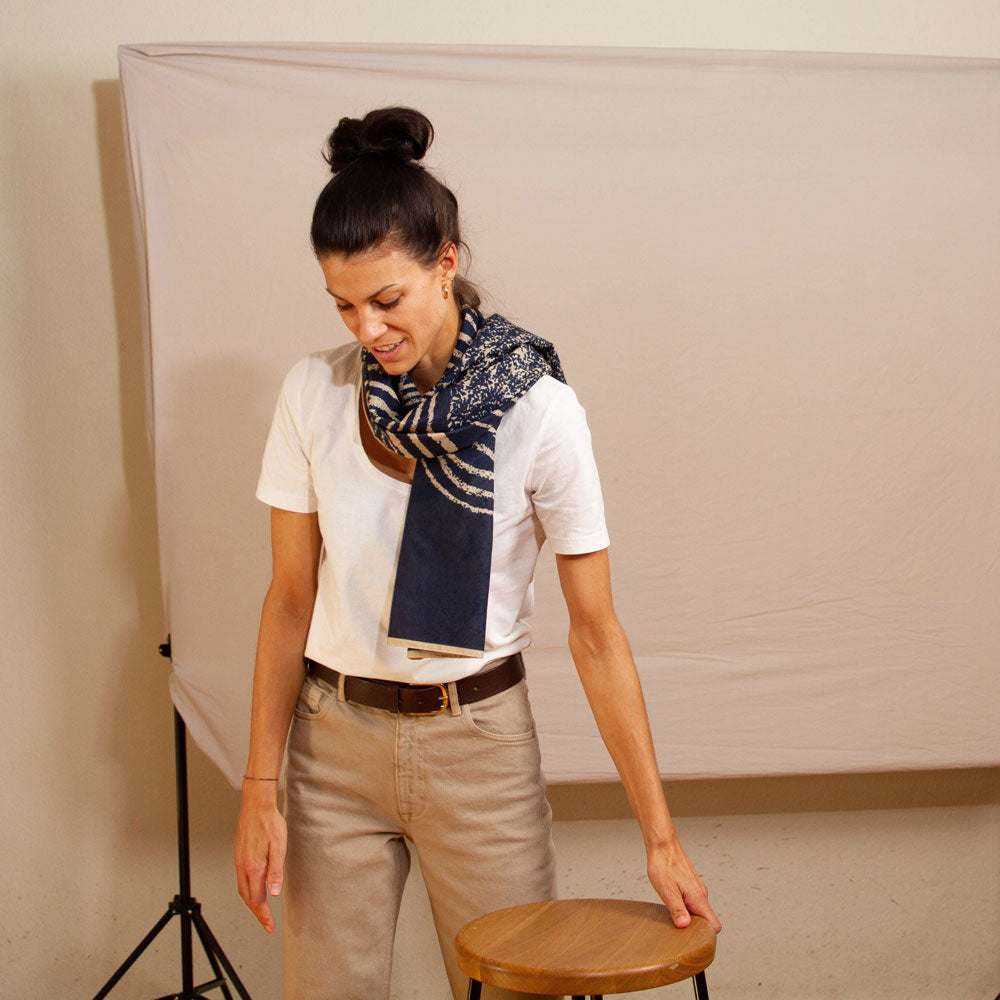 Koei Belt wide, Light Brown, Matt-Silver