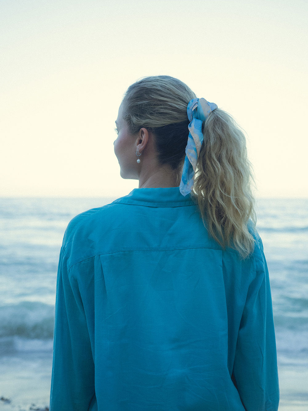Aqua Silk Scarf 68x68