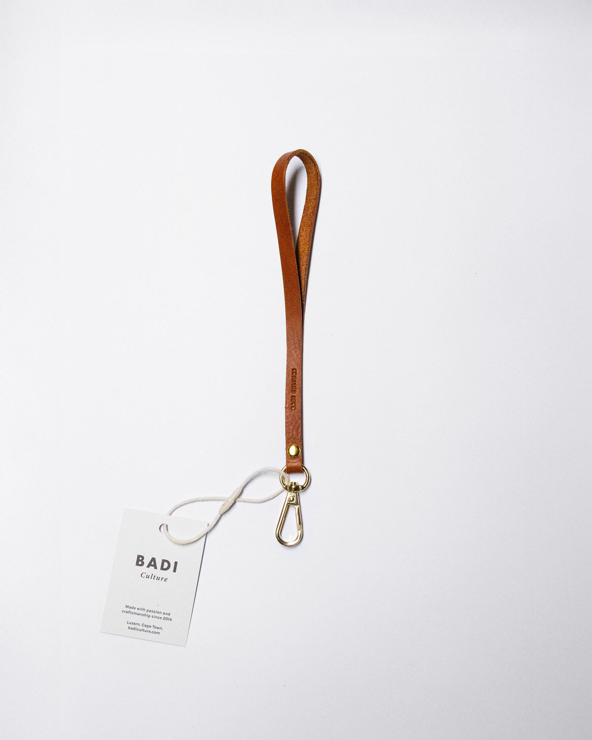 Sustainable leather key holder by BADI Culture