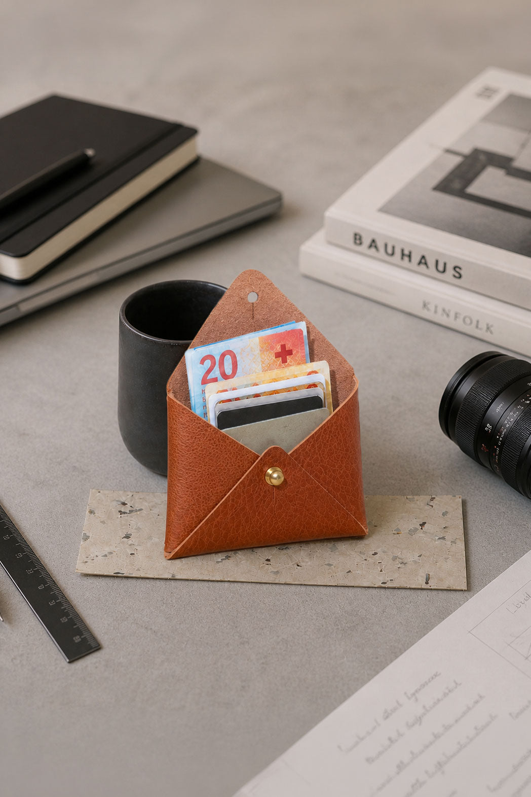 Kuvert Wallet, tan