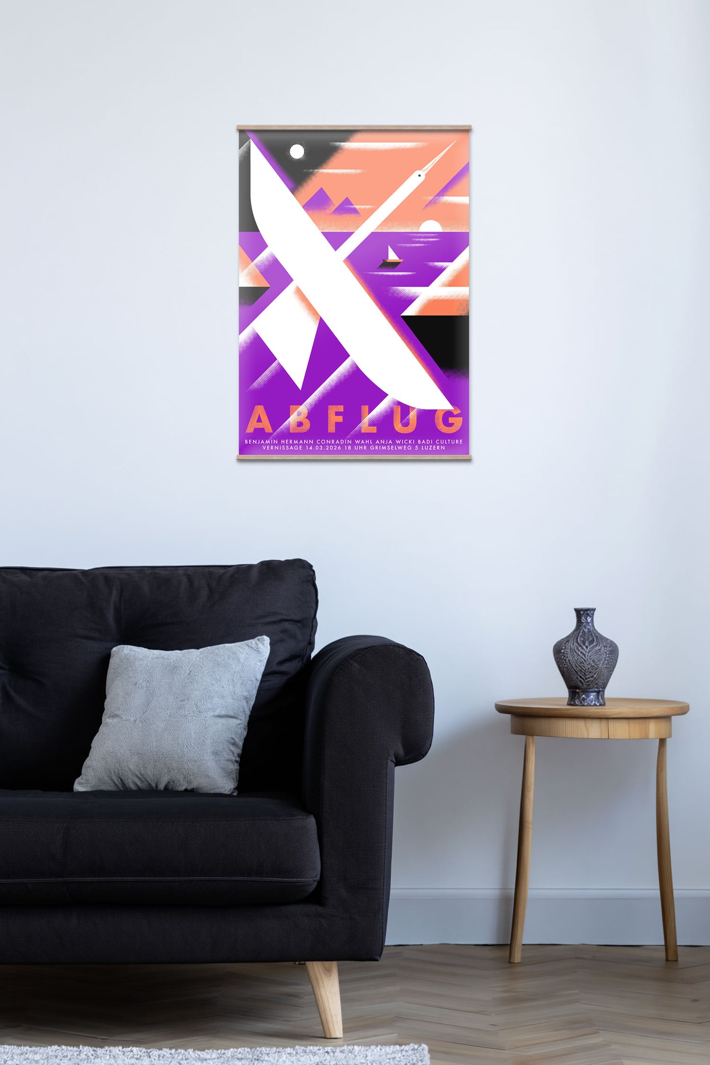 Plakat Abflug A2, Benjamin Hermann